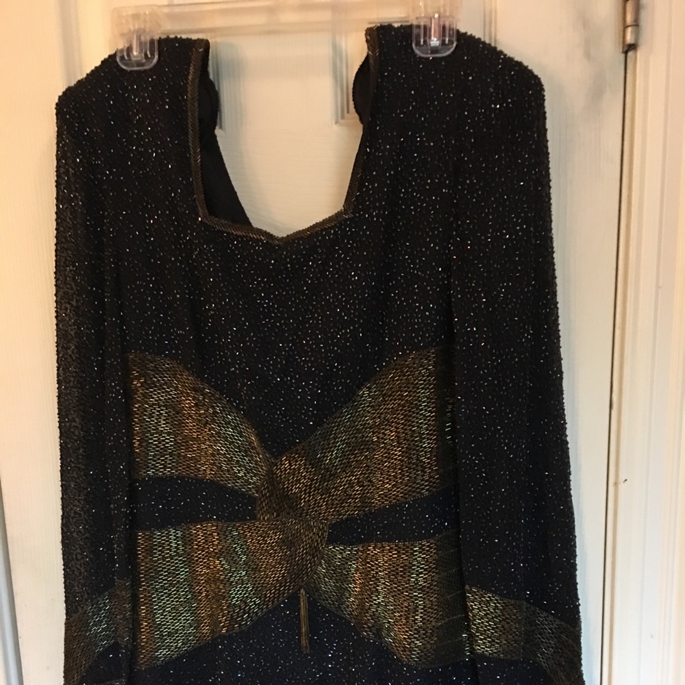 Sequins Black and Gold Dress
